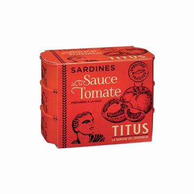 Sardines à la sauce tomate TITUS 3 btes x 125 g - DDM 21/12/2023